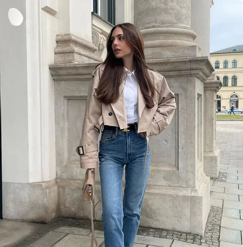 Cropped Trench Jacket