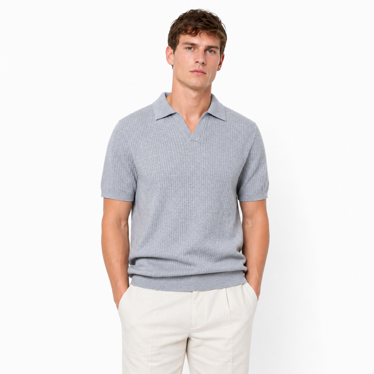 “Old Money” Polo T-skjorte til Herre – Klassisk & Elegant Stil