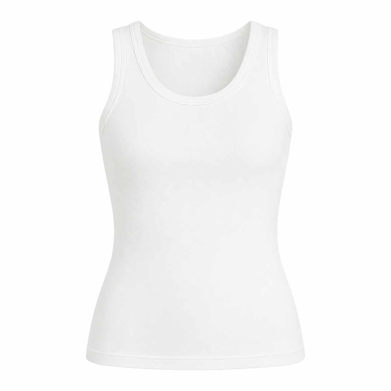 Sort Singlet til Dame – Slim Fit i Myk Bomull