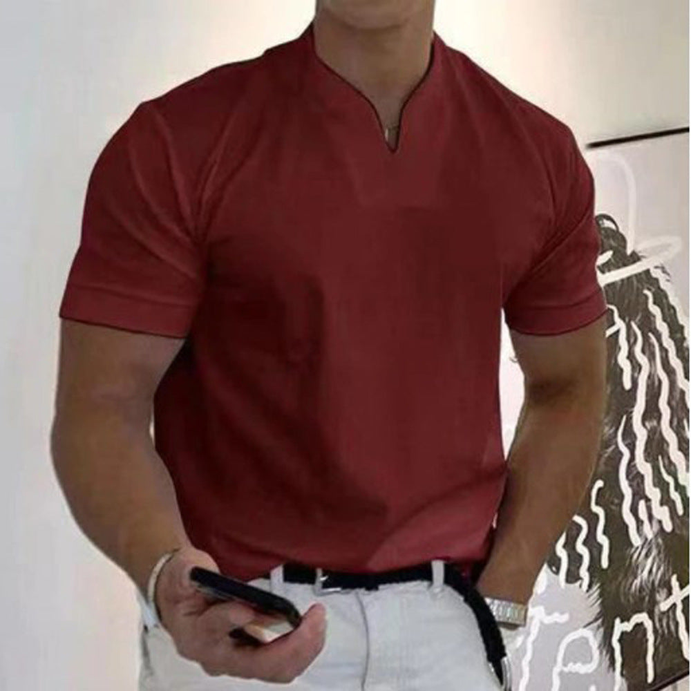T-skjorte med korte ermer for businessfitness for menn