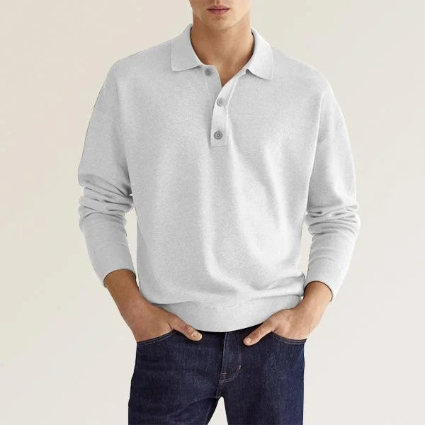 Polo-skjorte med lange ermer