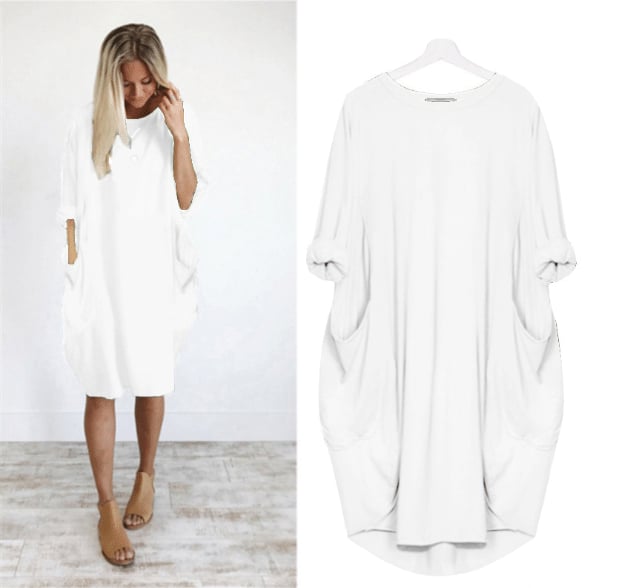 Roelien | Comfy Casual løs kjole med lommer