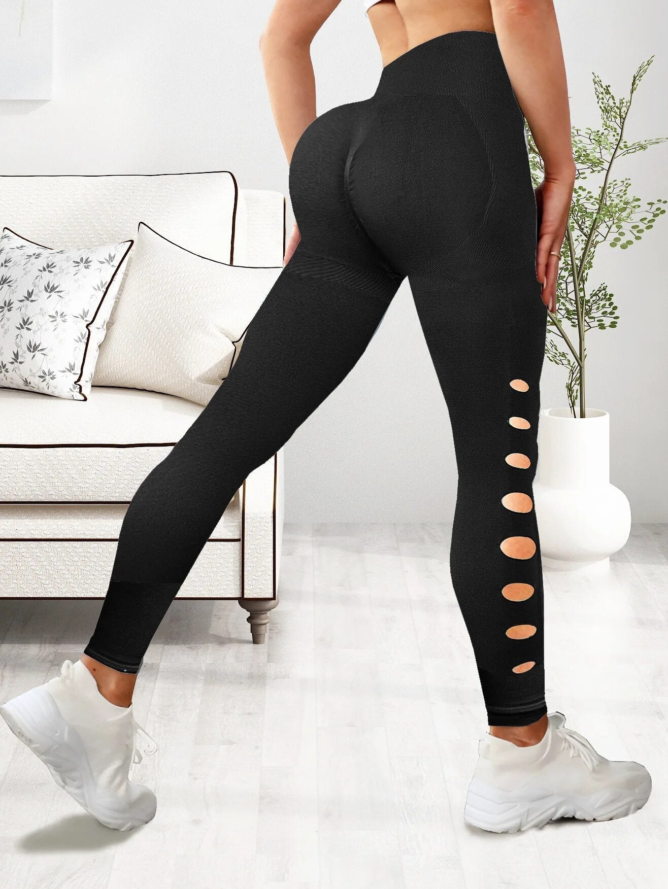 Leggings med høy midje for kvinner