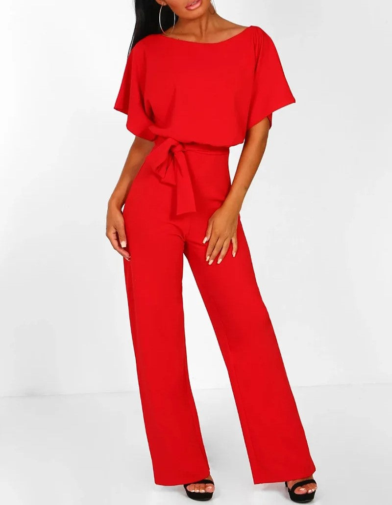 Kvinner Snøring Høy Midje Jumpsuit