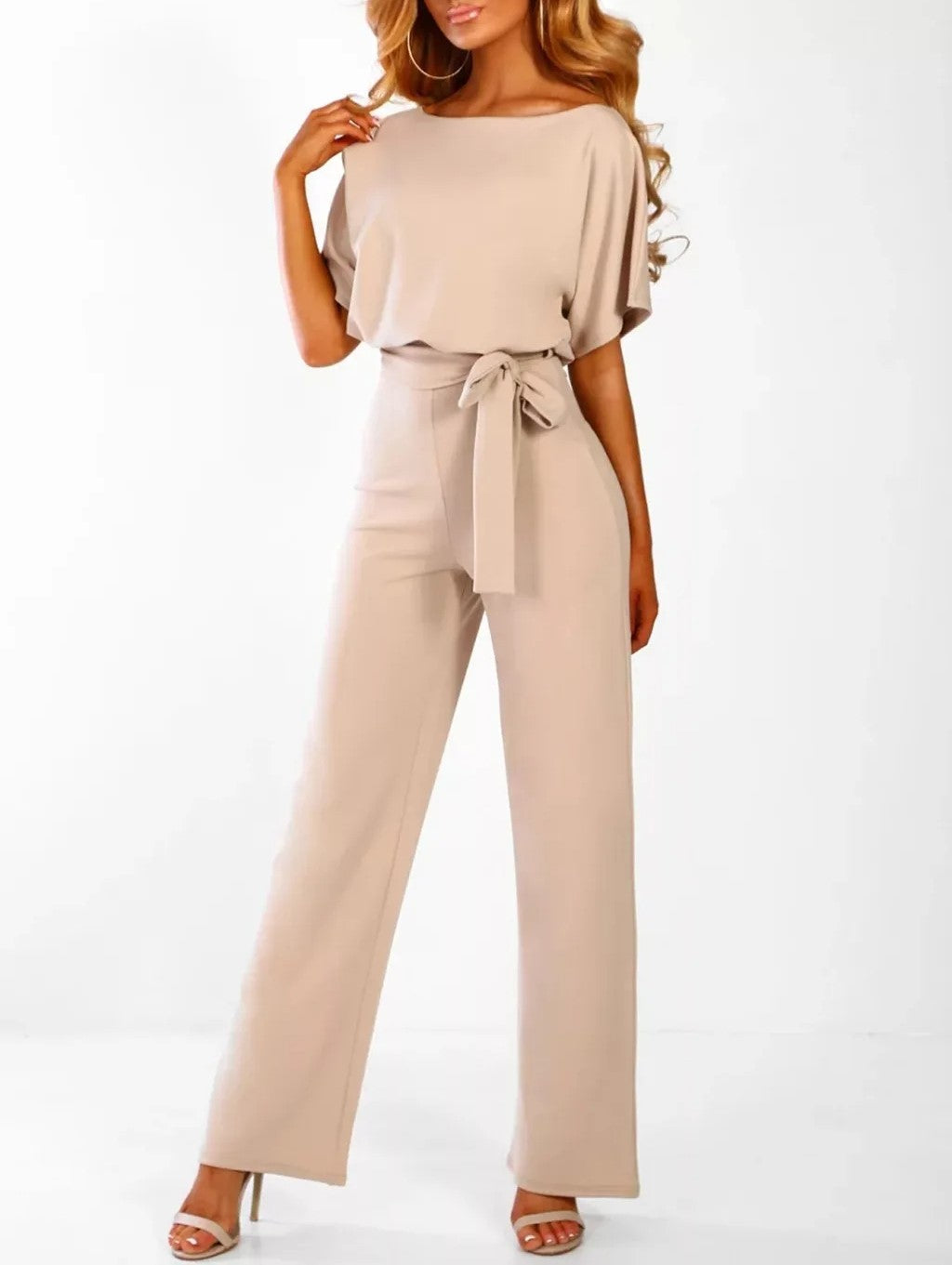 Kvinner Snøring Høy Midje Jumpsuit