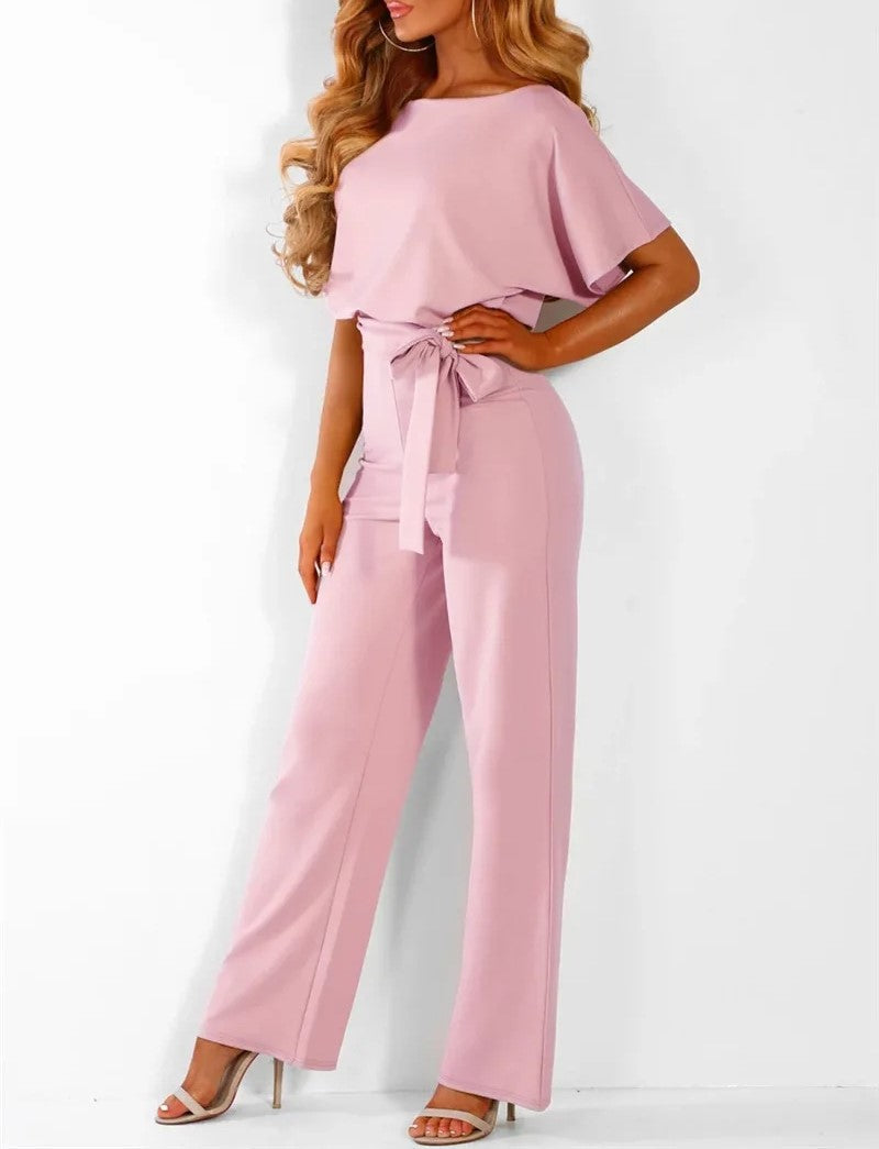 Kvinner Snøring Høy Midje Jumpsuit