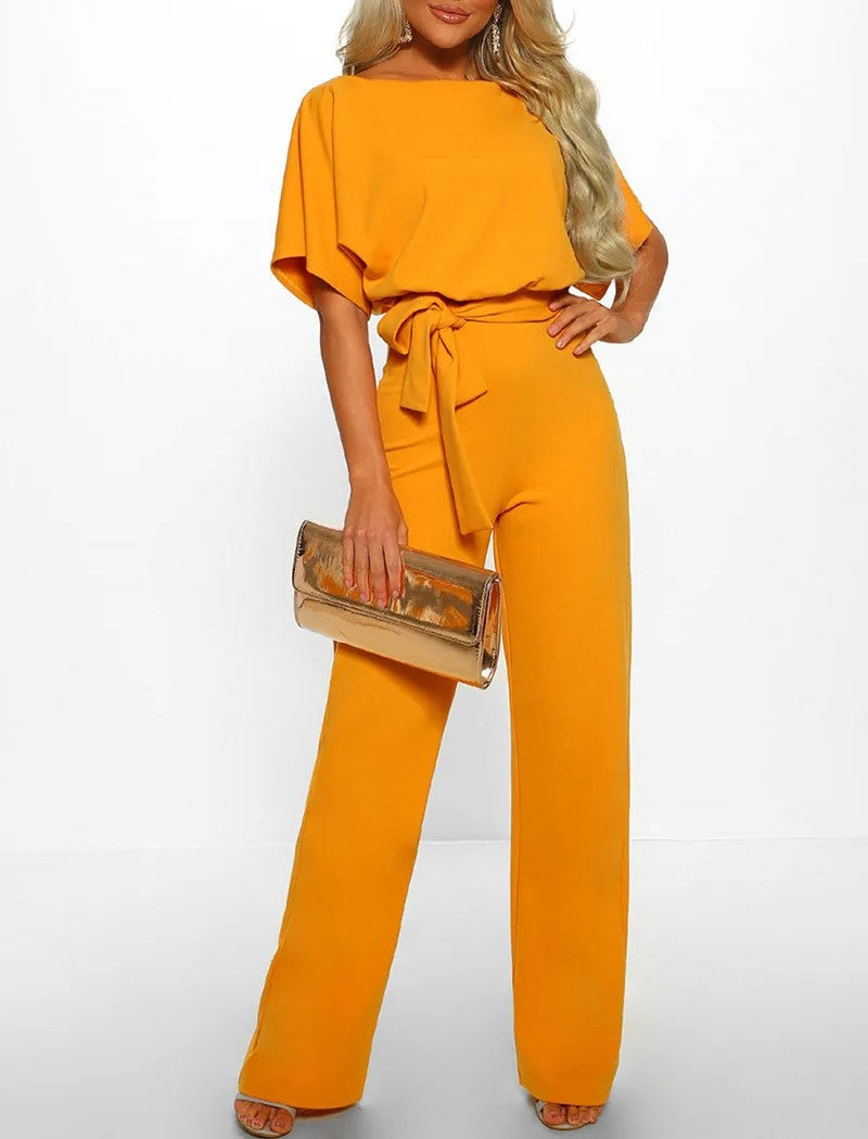 Kvinner Snøring Høy Midje Jumpsuit