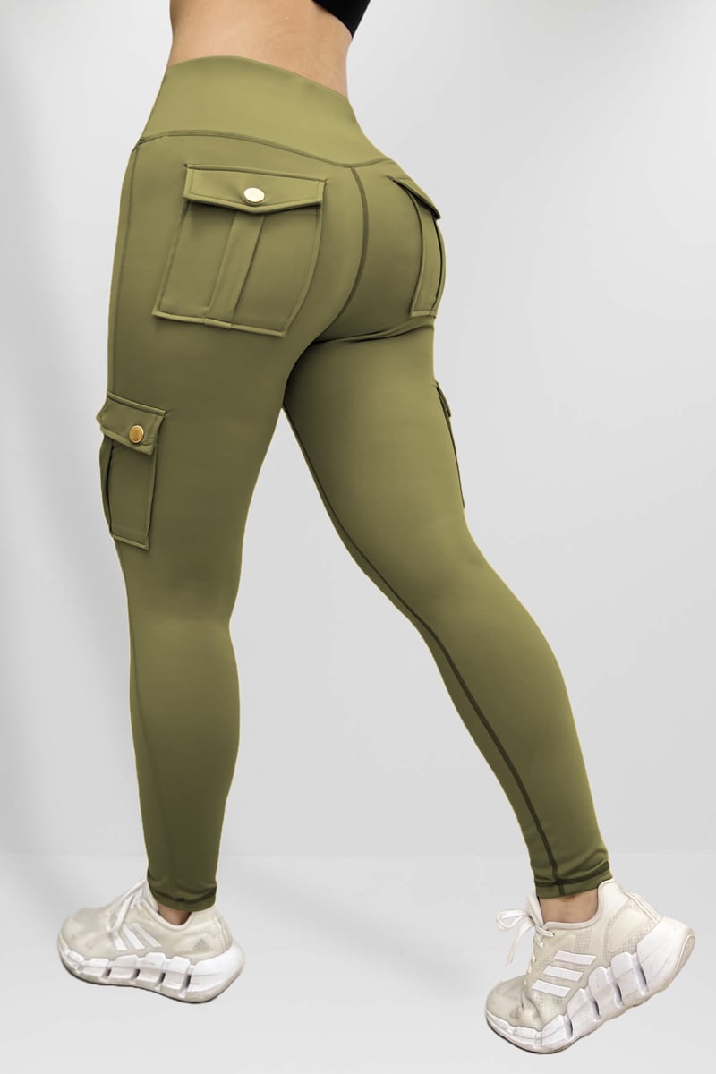 Kvinners lomme Sexy Stretch Treningsbukser