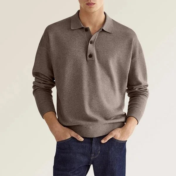 Polo-skjorte med lange ermer