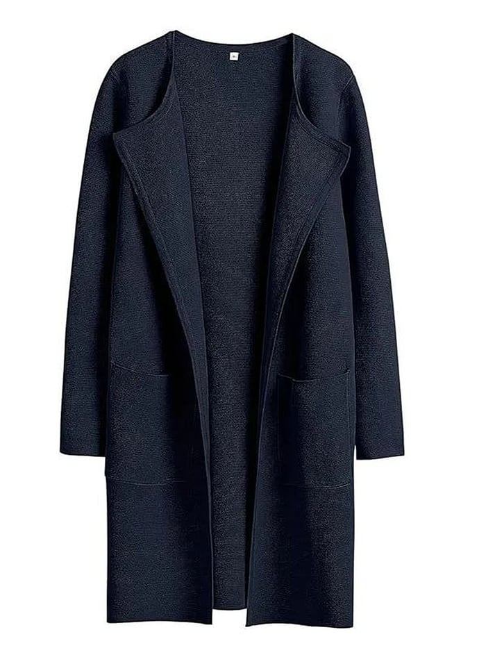 Ny klassisk frakk cardigan med revers