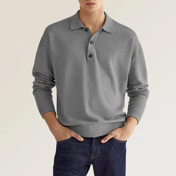 Polo-skjorte med lange ermer