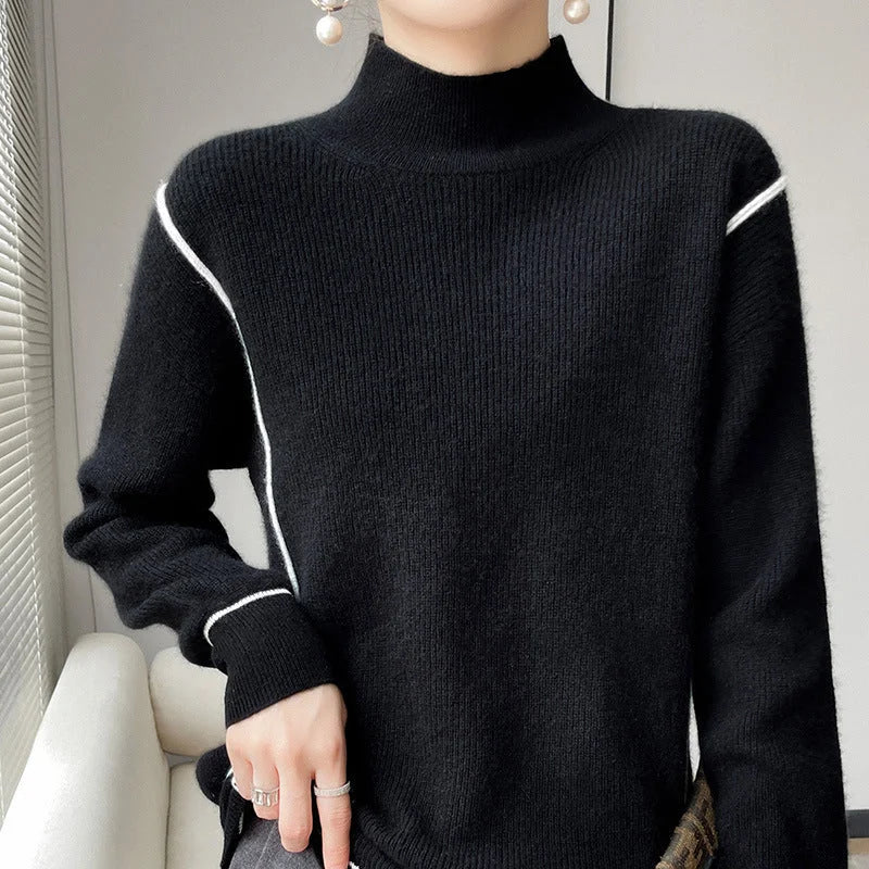 Elegant, enkel genser med turtleneck