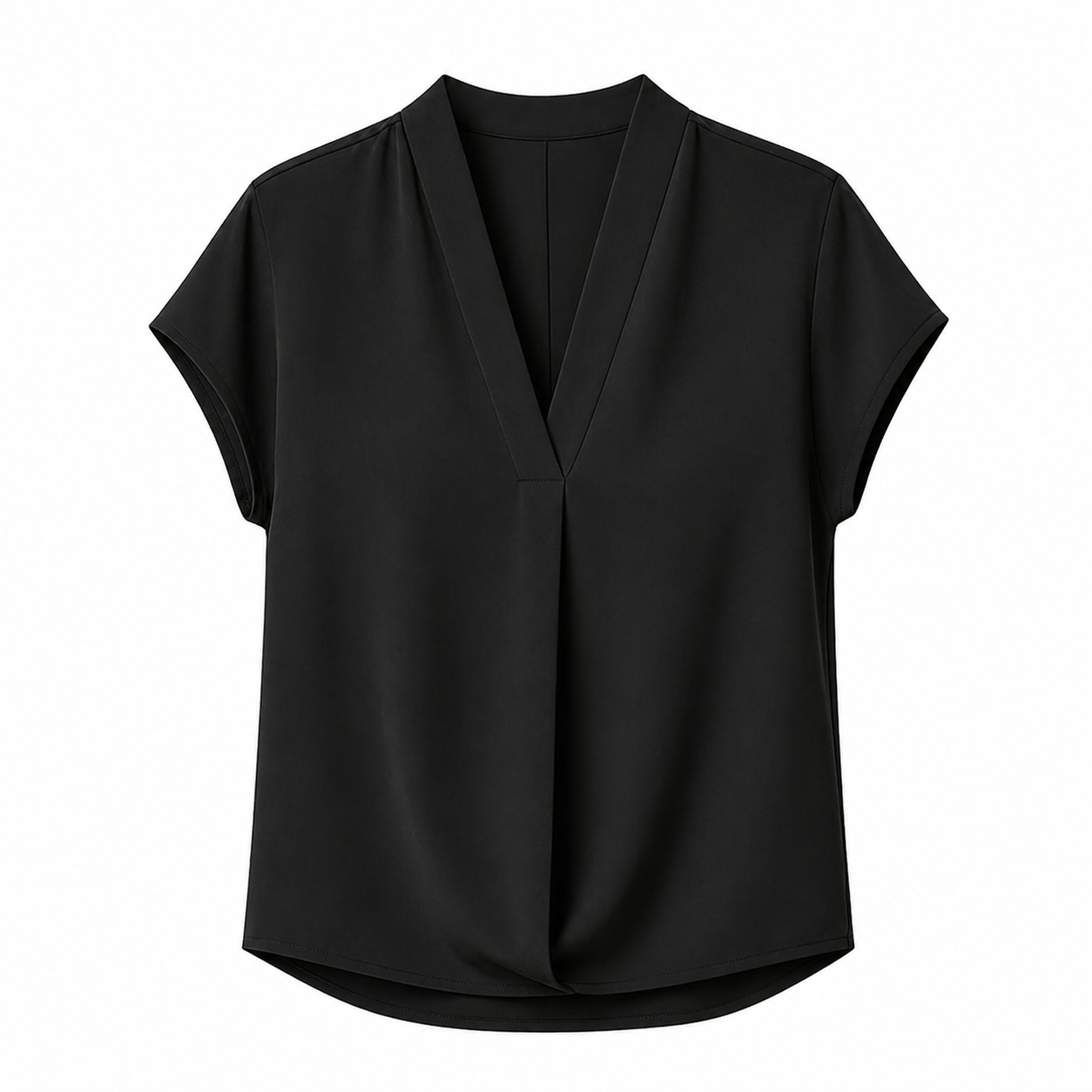 V-hals T-skjorte til Dame – Stretch & Minimalistisk Design