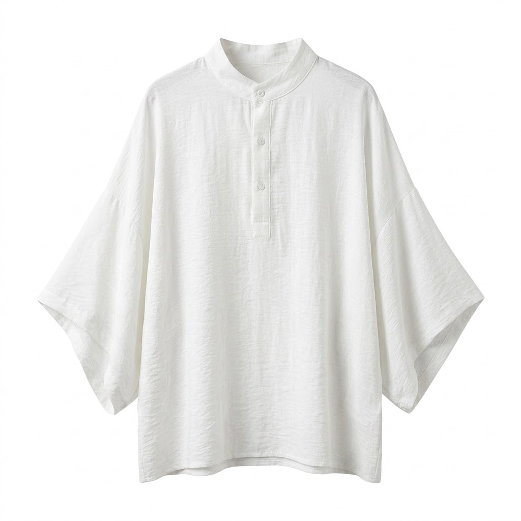 Oversized T-skjorte til Herre – Koreansk Streetwear med Dolman-ermer