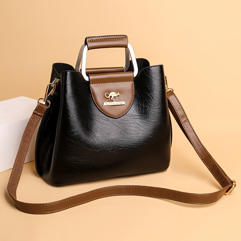 Elegant, tofarget skinnveske