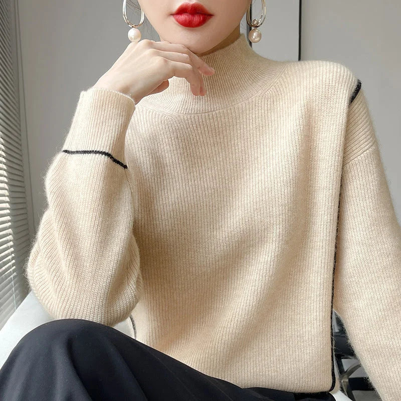Elegant, enkel genser med turtleneck