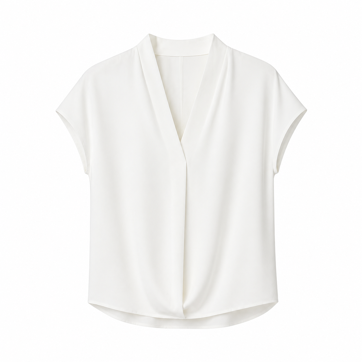 V-hals T-skjorte til Dame – Stretch & Minimalistisk Design