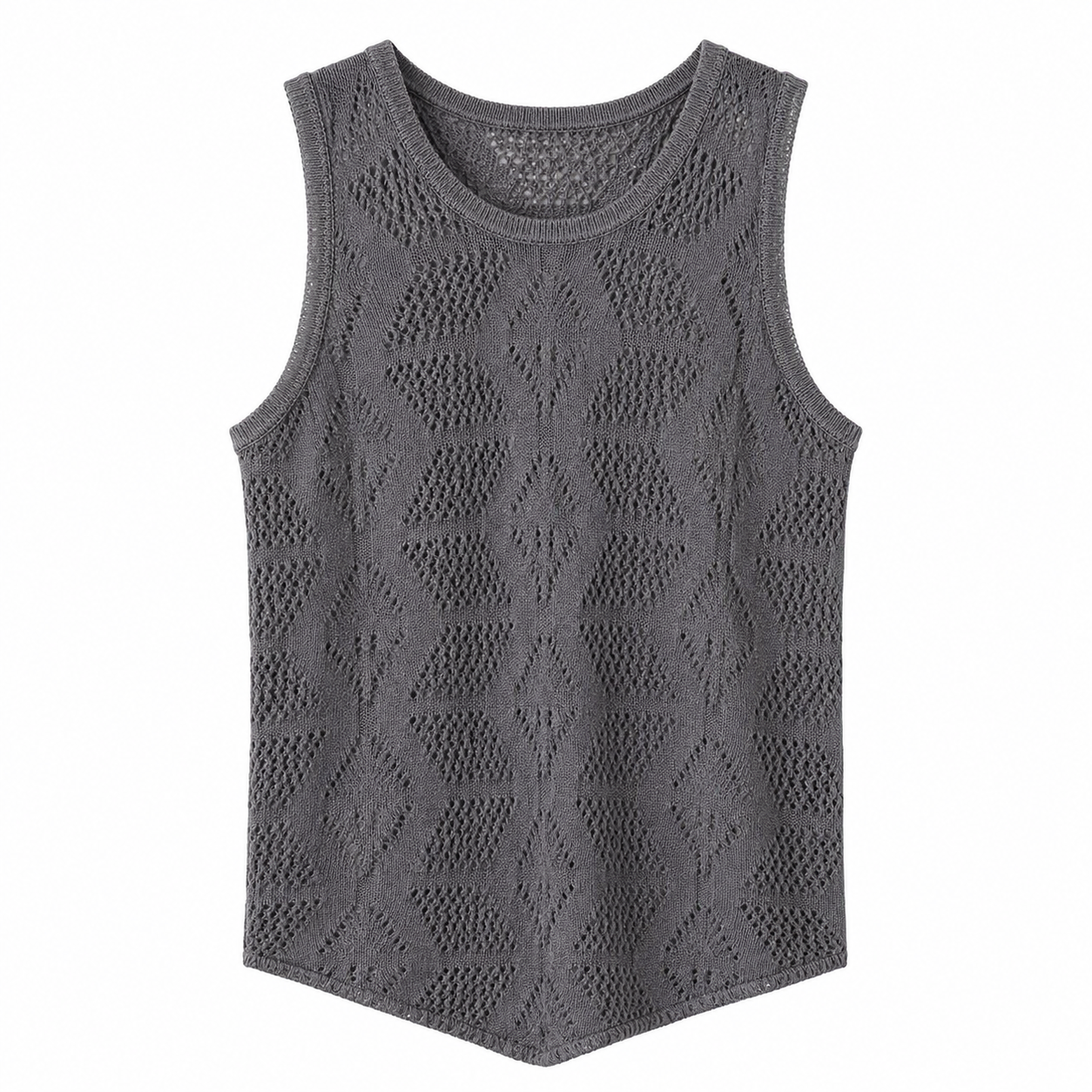 Strikket Vest til Herre – Vintage Hollow Design & Sommer Layering