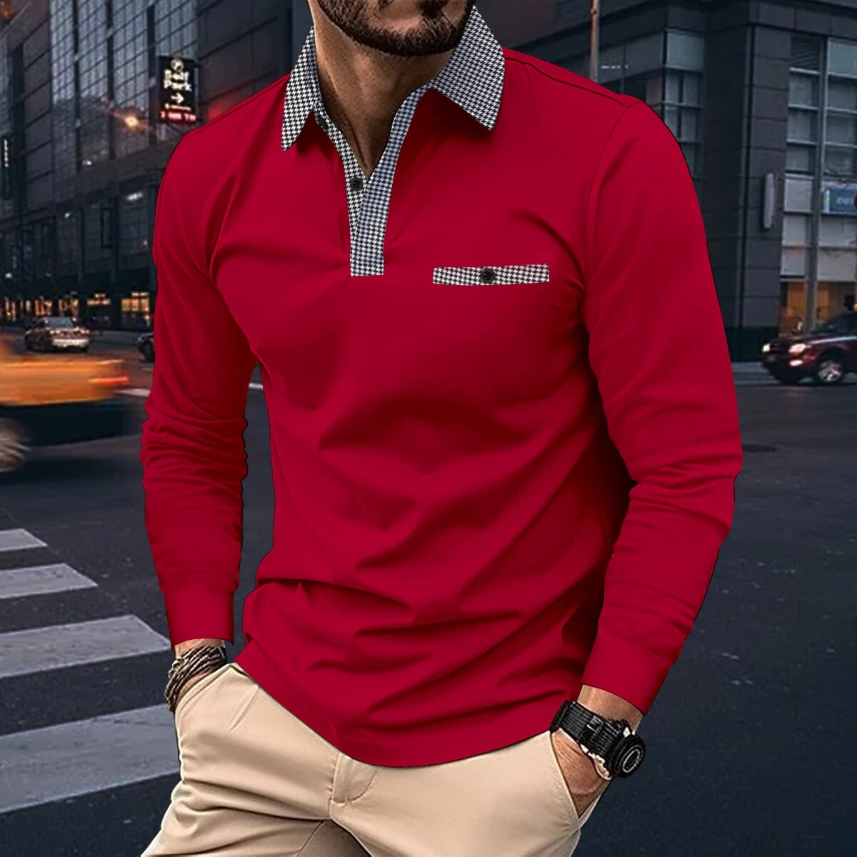Joey langermet poloskjorte