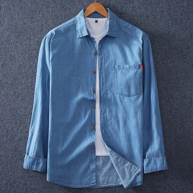 Denimskjorte for menn