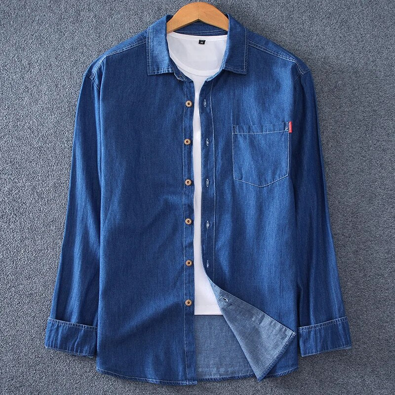 Denimskjorte for menn
