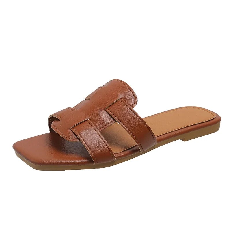 Flate sandaler med myk såle til dame