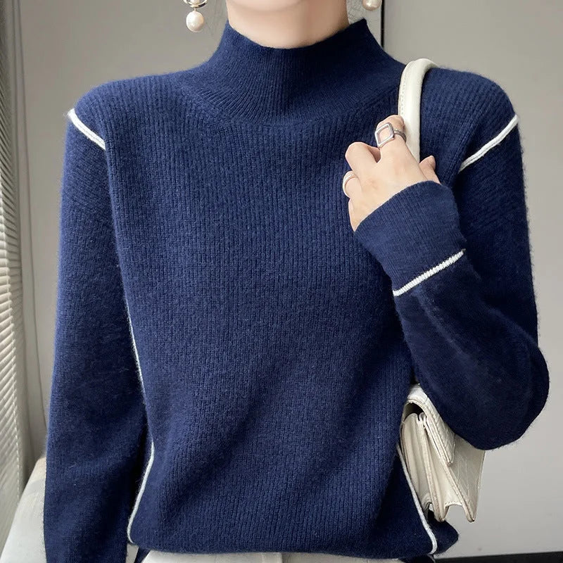 Elegant, enkel genser med turtleneck