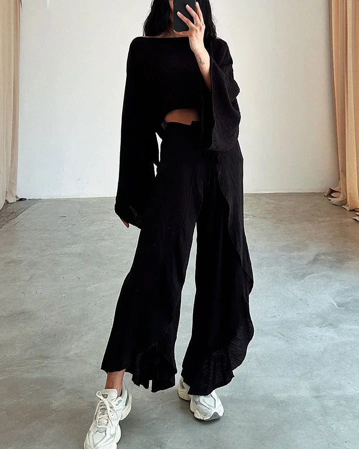 Liora | Comfy Casual slipsesett med spalte