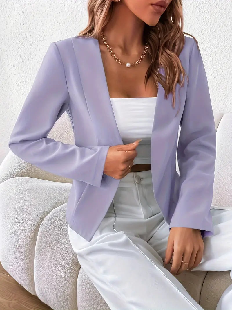 Profesjonell, elegant blazer med åpen front og lange ermer