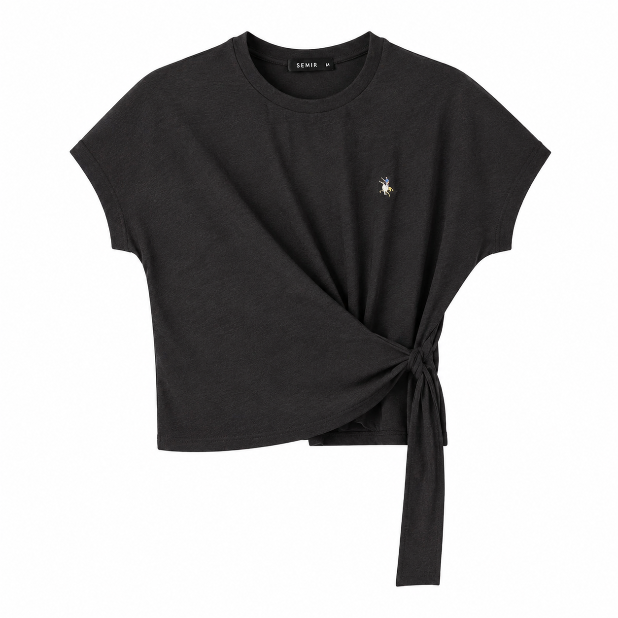 Asymmetrisk Wrap Topp til Dame – Langermet Sommertopp med Sjøstjerneprint