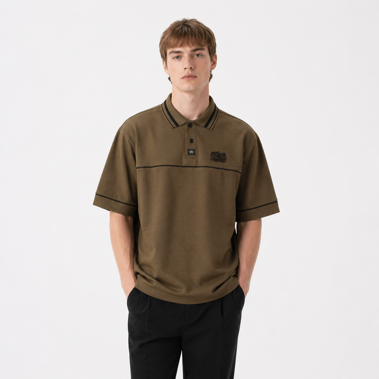 Polo T-skjorte til Herre – Brodert Streetwear & Løs Passform