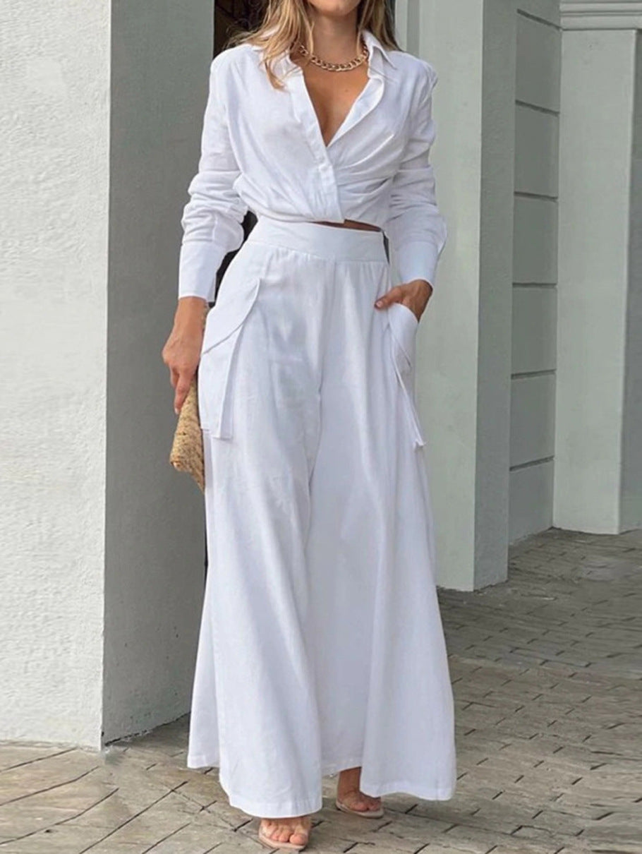 Ensfarget avslappet to-delt dress