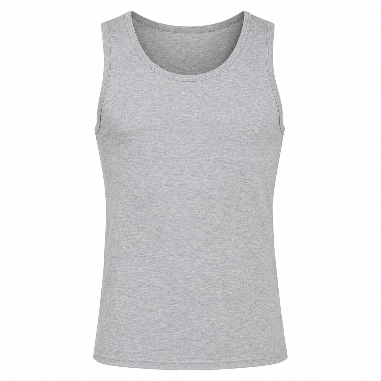 Bomulls Tank Top til Herre – Plus Size Fitness Singlet for Sommer