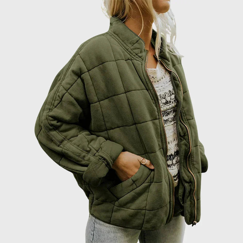 Klaerigo | Oversized quiltet kåpe – Grønn