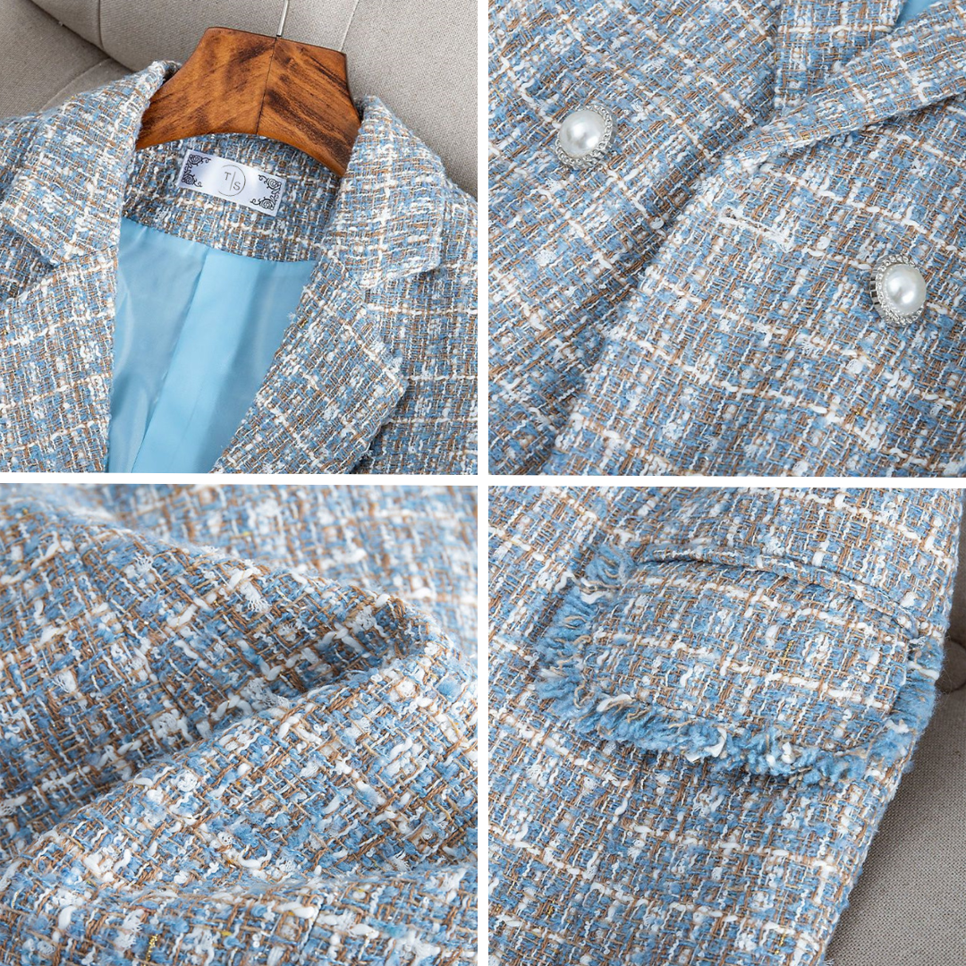 Rutete blazer til dame