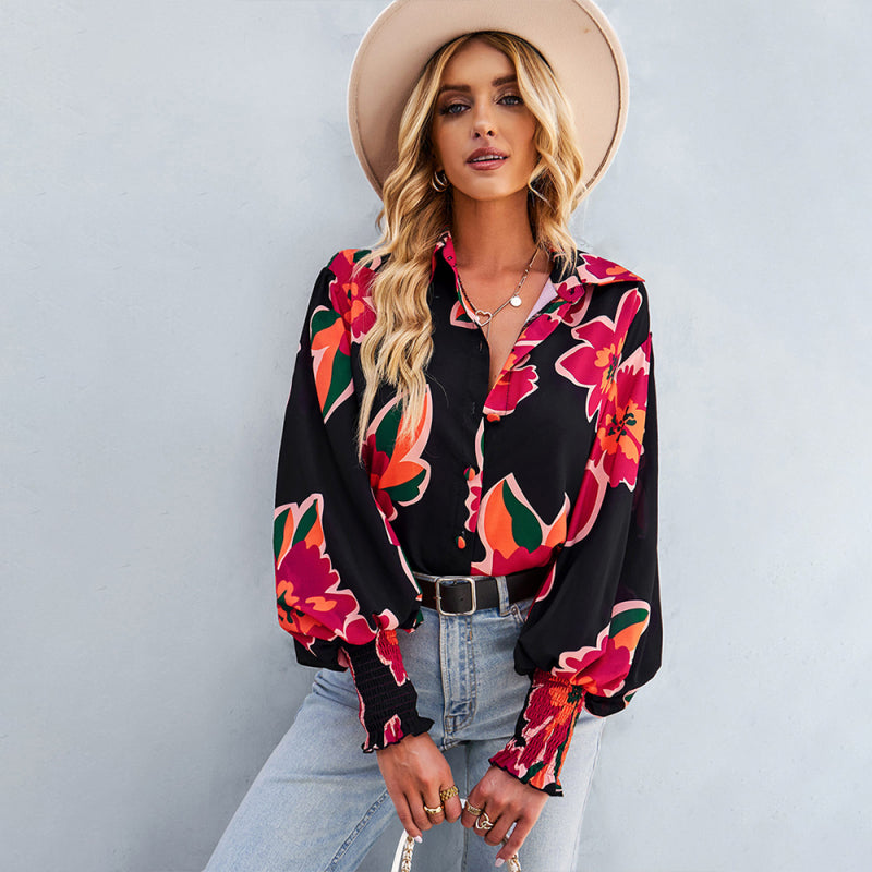 Elegant bluse med knute foran