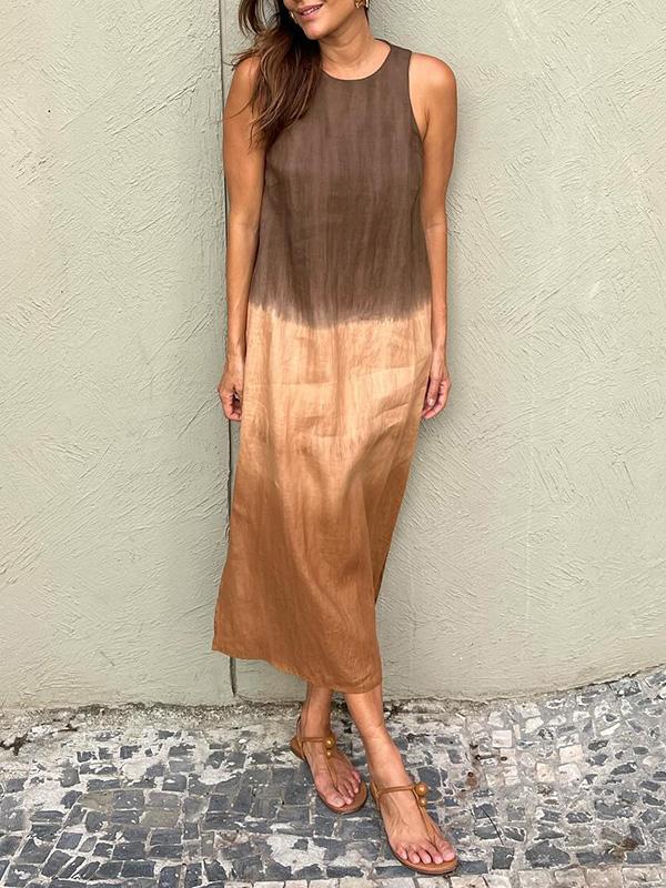 Lysette | Komfortabel, uformell lang kjole med batikk