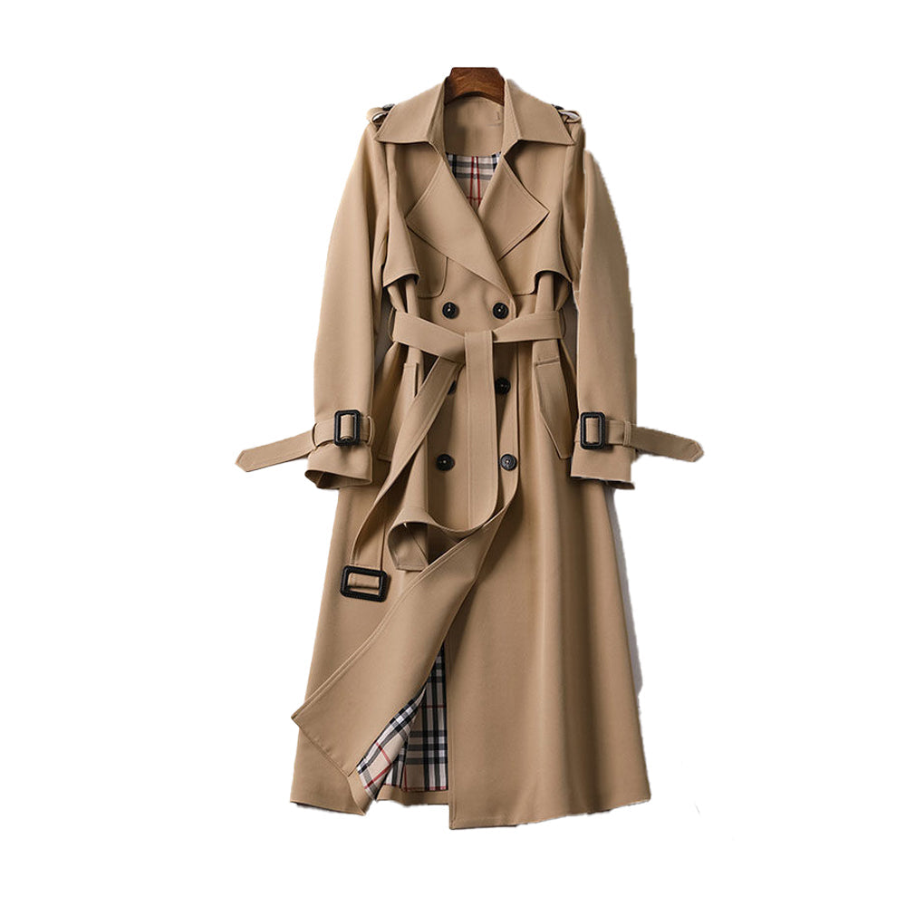 Trenchcoat med dobbel knappelukking for damer