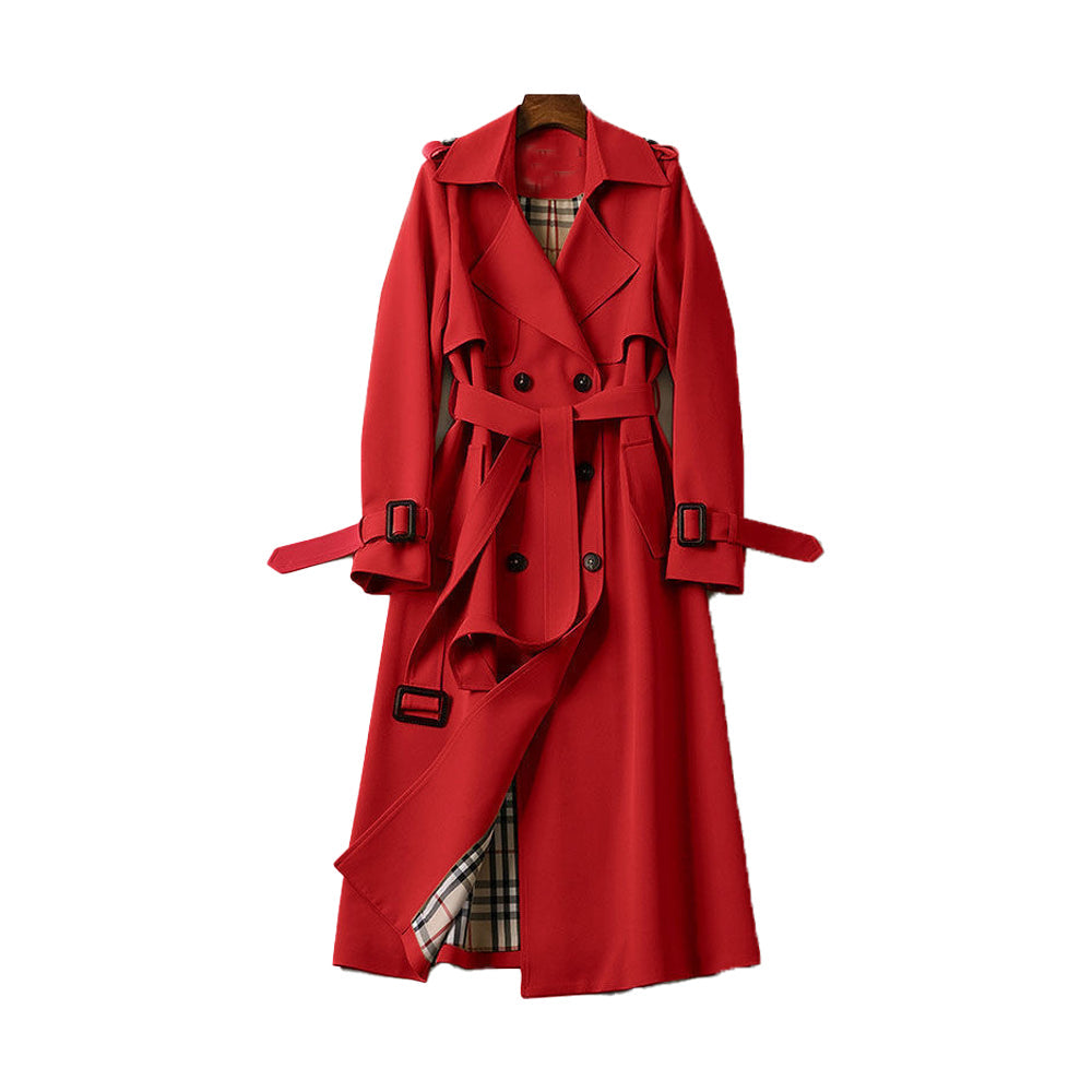 Trenchcoat med dobbel knappelukking for damer