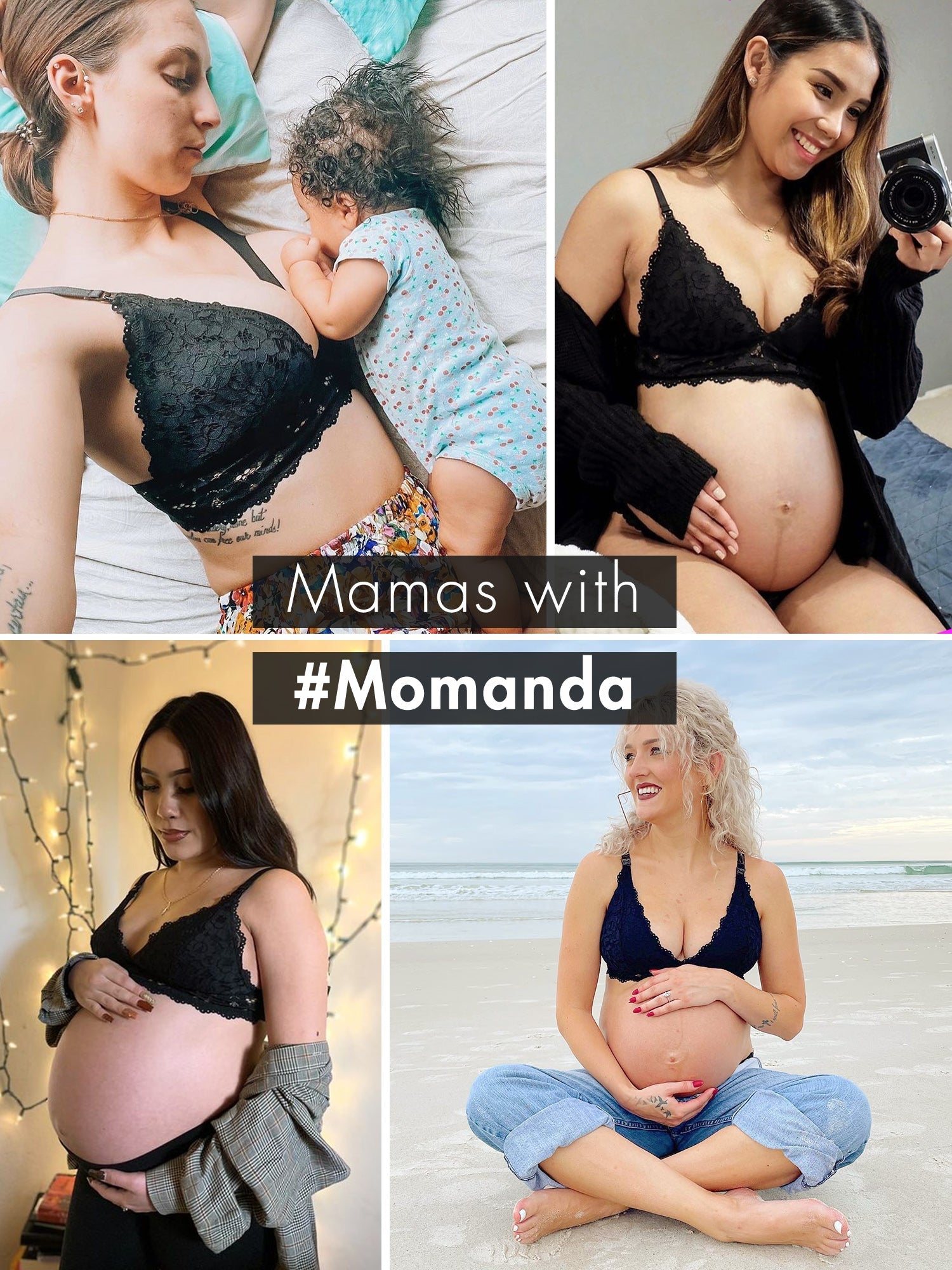 Ammebh i blonde med dyp V-hals – ammebralette uten bøyle