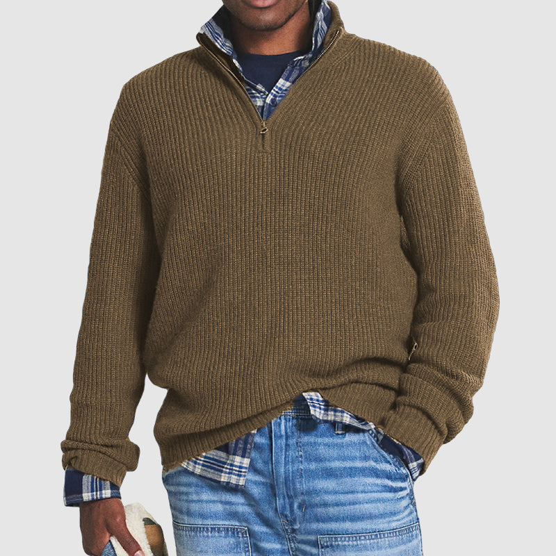Herresweater med glidelås