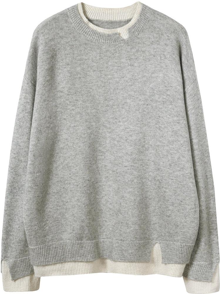Oversized Genser med Utskjæring og Tofer-langermer