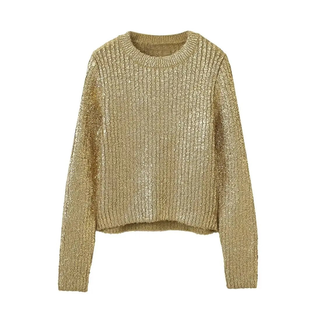 Genser i gullmetallic