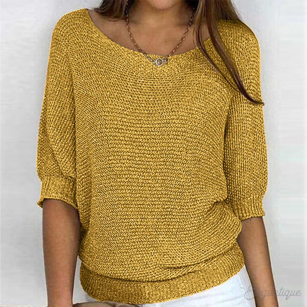Elegante kvinners gensere i oversized strikkede pullovere