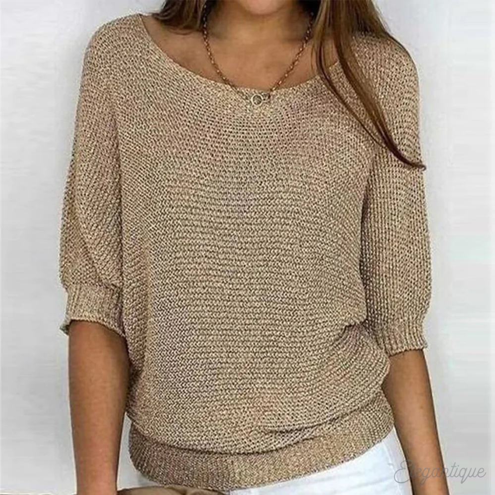 Elegante kvinners gensere i oversized strikkede pullovere