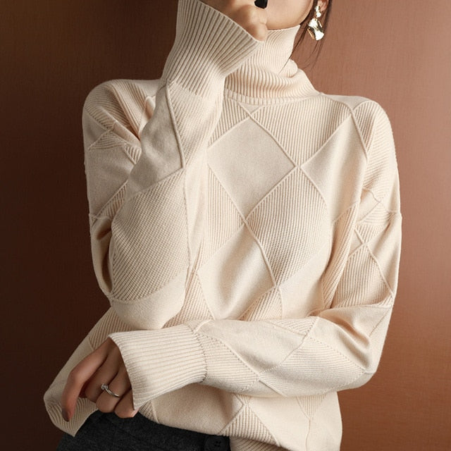 Genser med turtleneck