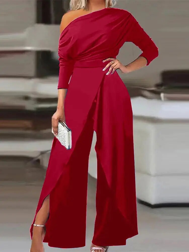 Jumpsuit uten skuldre for kvinner