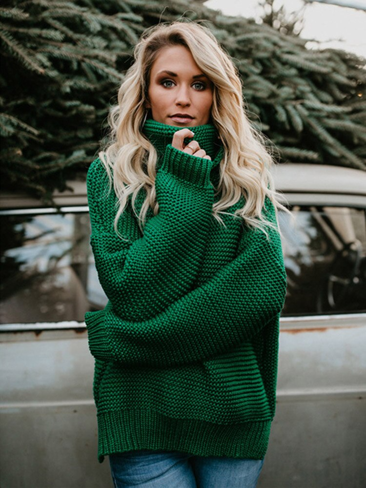 Camilla - Oversize genser med rullekrage