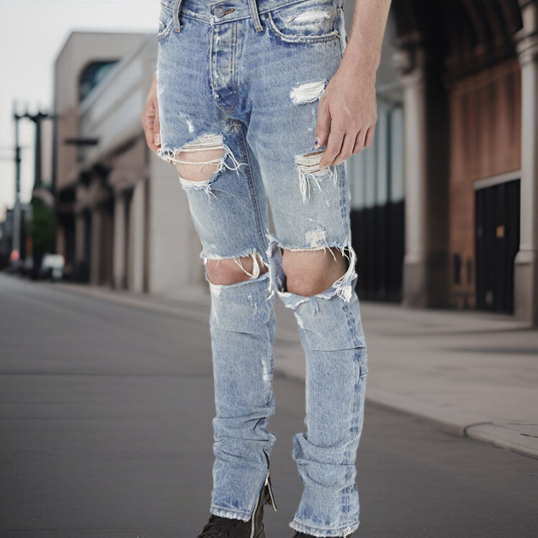 Sergio Blue slitte bukser av høy kvalitet