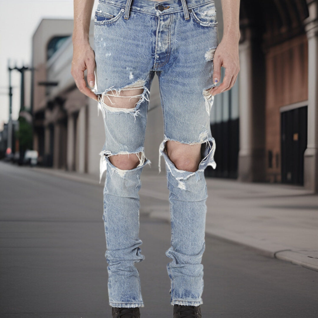 Sergio Blue slitte bukser av høy kvalitet